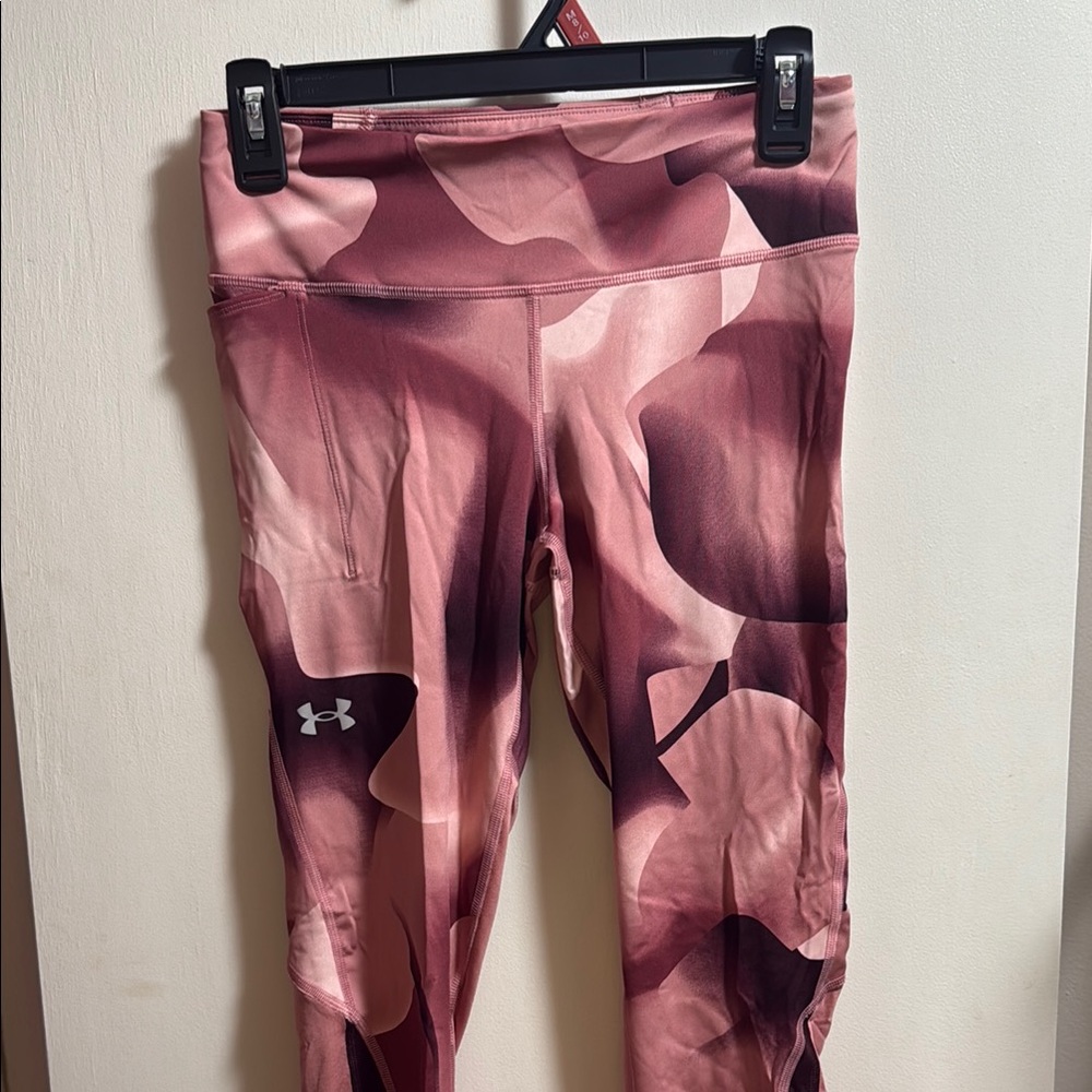 Under Armour Pink Leggings with Wide Waistband and Full Length